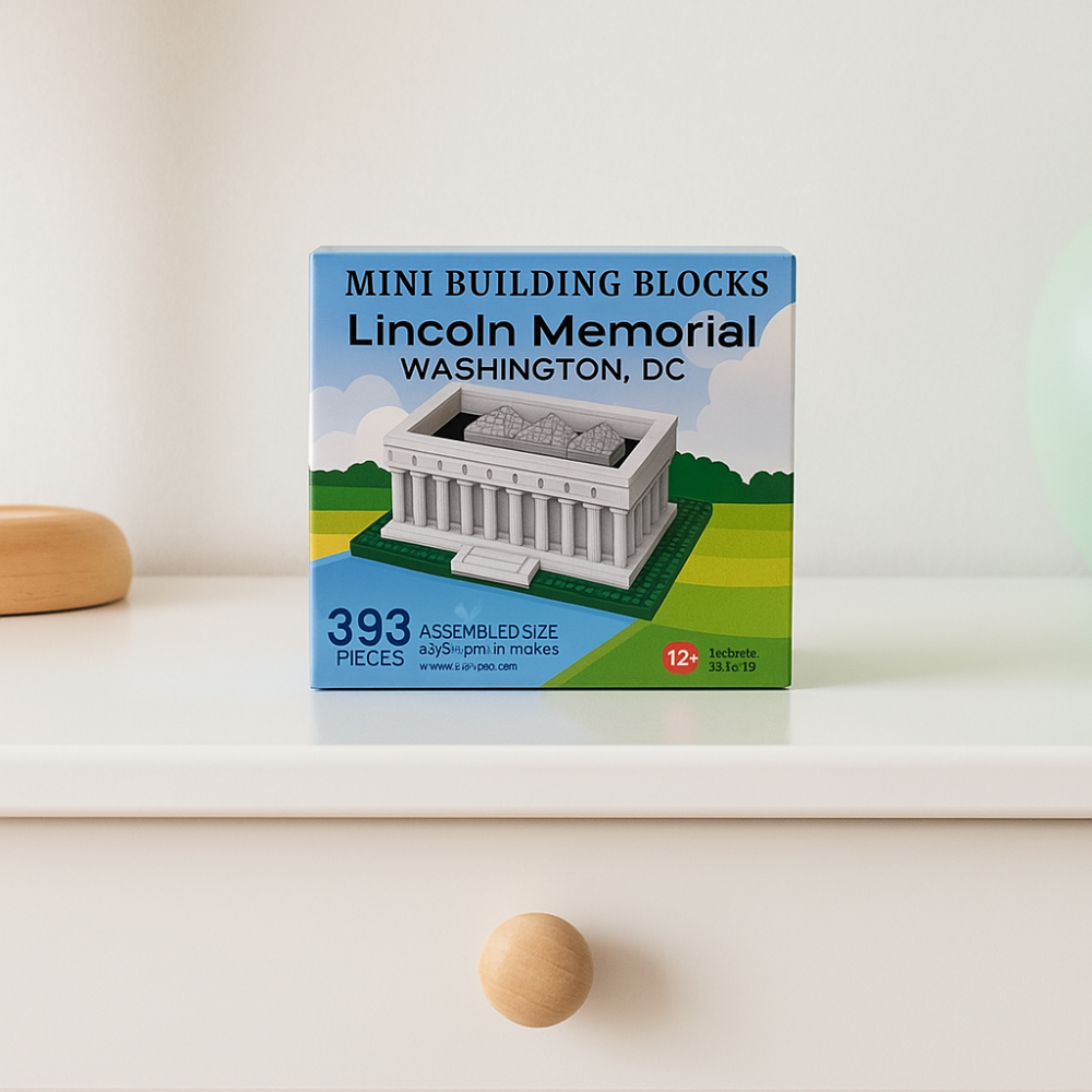 Mini Building Blocks – Lincoln Memorial Washington, D.C. | 393 Pieces Educational Construction Set