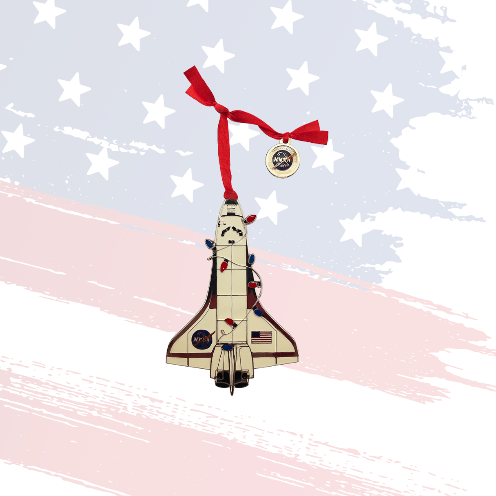 NASA Space Shuttle Ornament Holiday Collectible with Lights Design