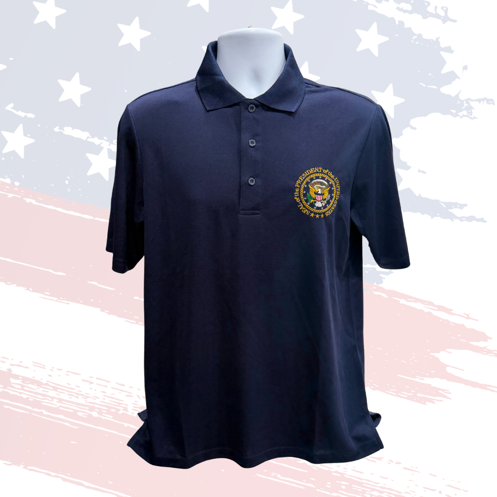 Presidential Seal Embroidered Polo Shirt – White | Exclusive Heritage Polo