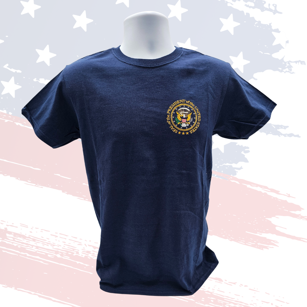 Presidential Seal Embroidered T-Shirt – 100% Cotton | Unisex Premium Tee