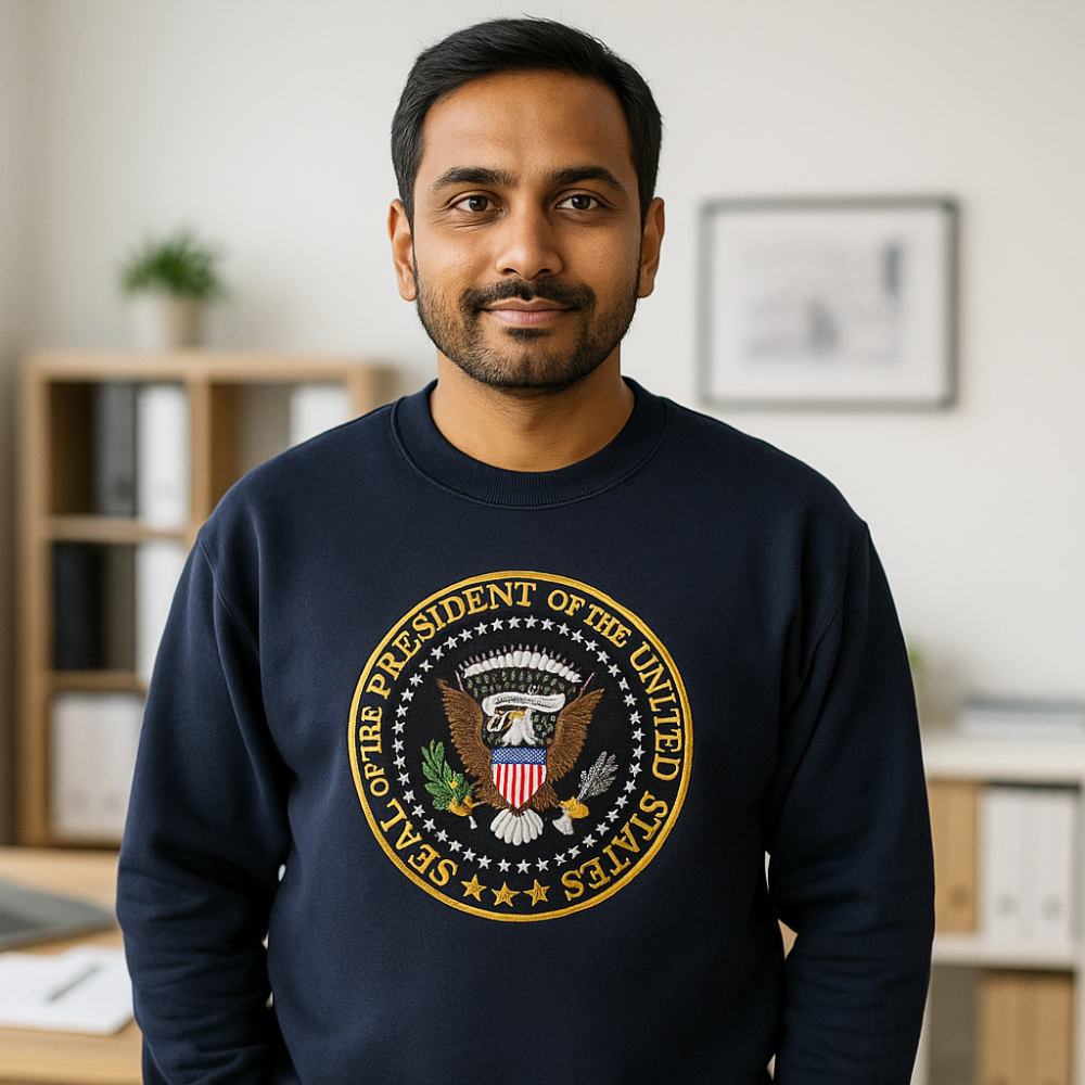 Presidential Seal Crew Sweatshirt - Navy2