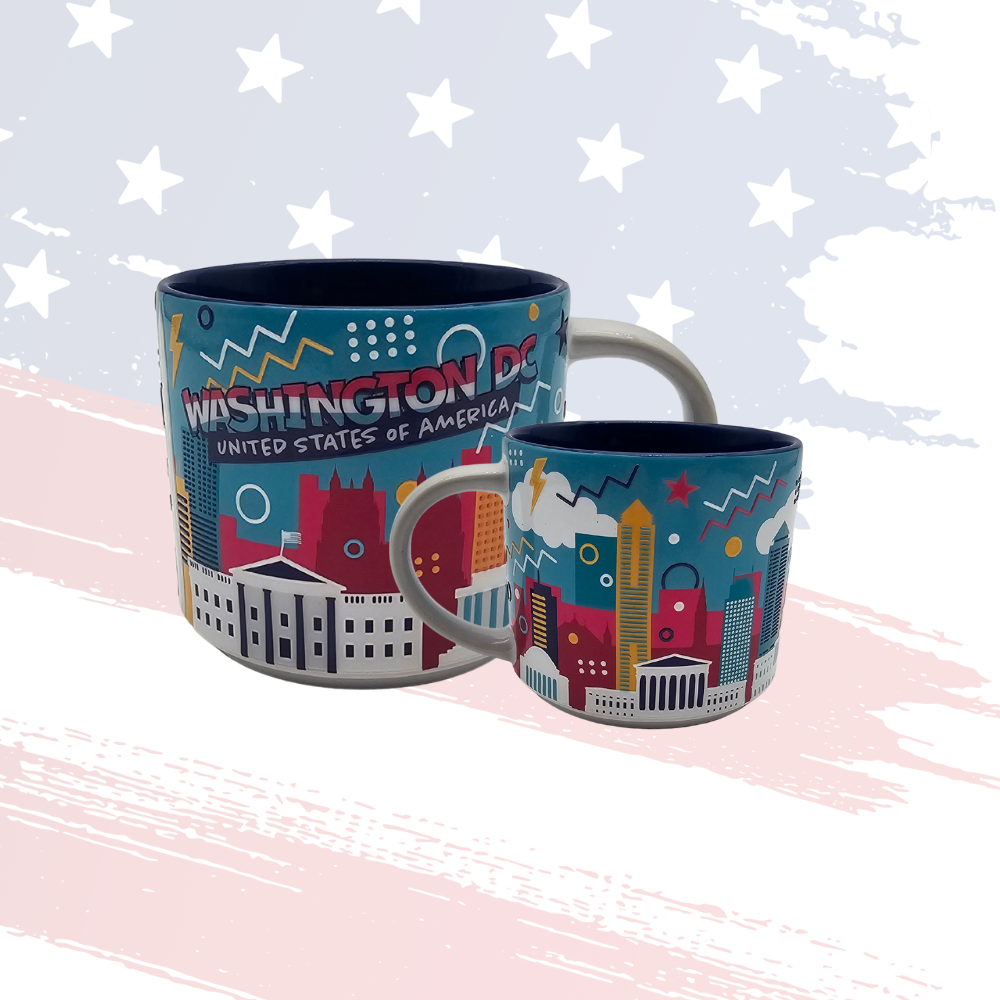 Retro Squat-Style DC Icons Mug – Navy Interior Collectible Gift