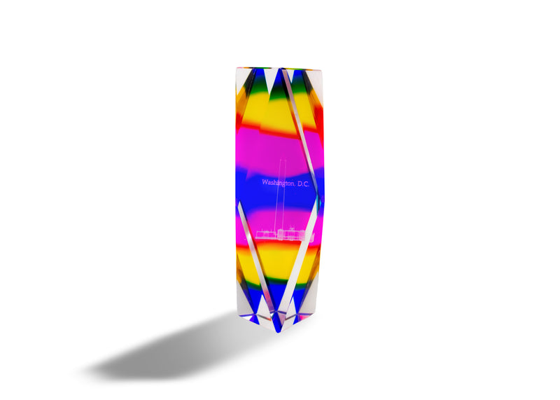 Washington D.C. Rainbow Crystal Prism Paperweight
