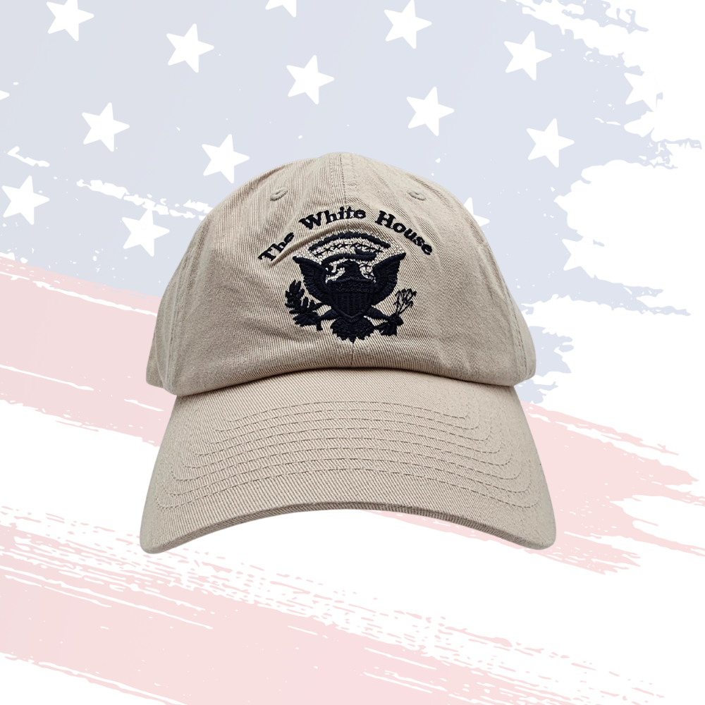 The White House Eagle Cap – Tan | Patriotic Adjustable Baseball Hat