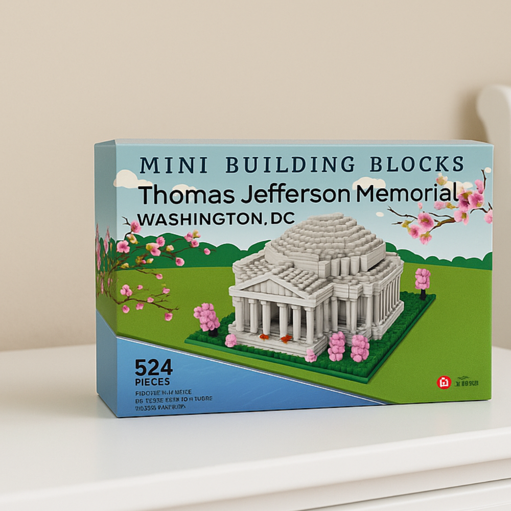Thomas Jefferson Memorial Mini Building Blocks – 524-Piece Washington, D.C. Landmark Model for Ages 13+