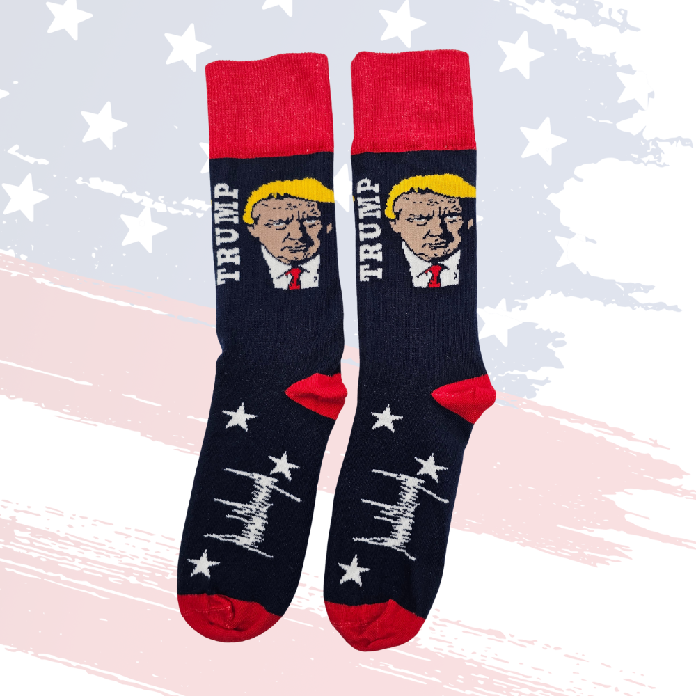 Trump Signature Crew Socks – Patriotic Edition | Red, White & Blue