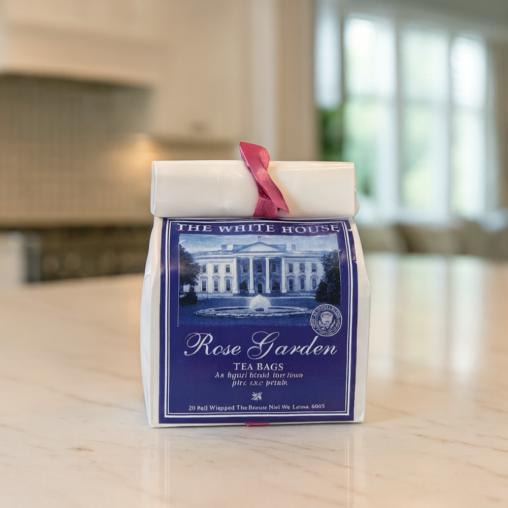 Exclusive White House Rose Garden Tea – Elegant Blend with Rose Petals, 20 Bags