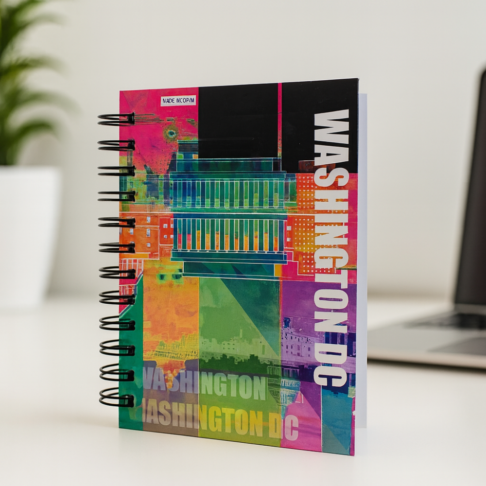 Washington, D.C. Spiral Notebook – 5" x 7" Contemporary Icon Design