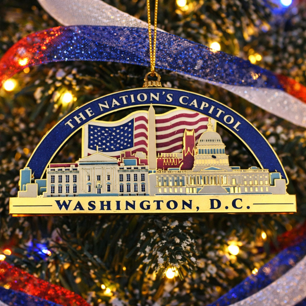 Washington DC Brass Ornament Collector’s Holiday Souvenir of the Nation’s Capitol