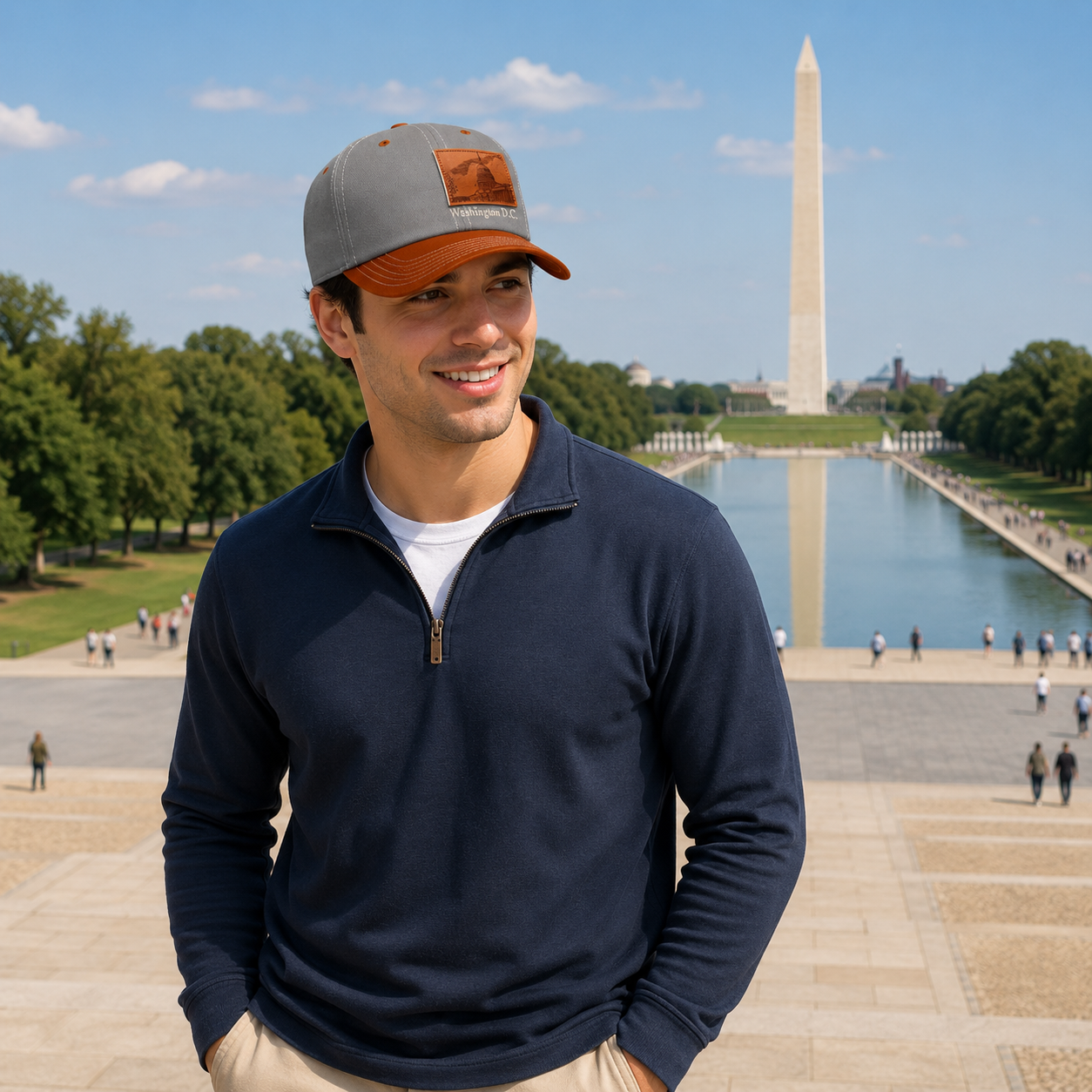 Washington DC Capitol Two-Tone Vintage Souvenir Cap