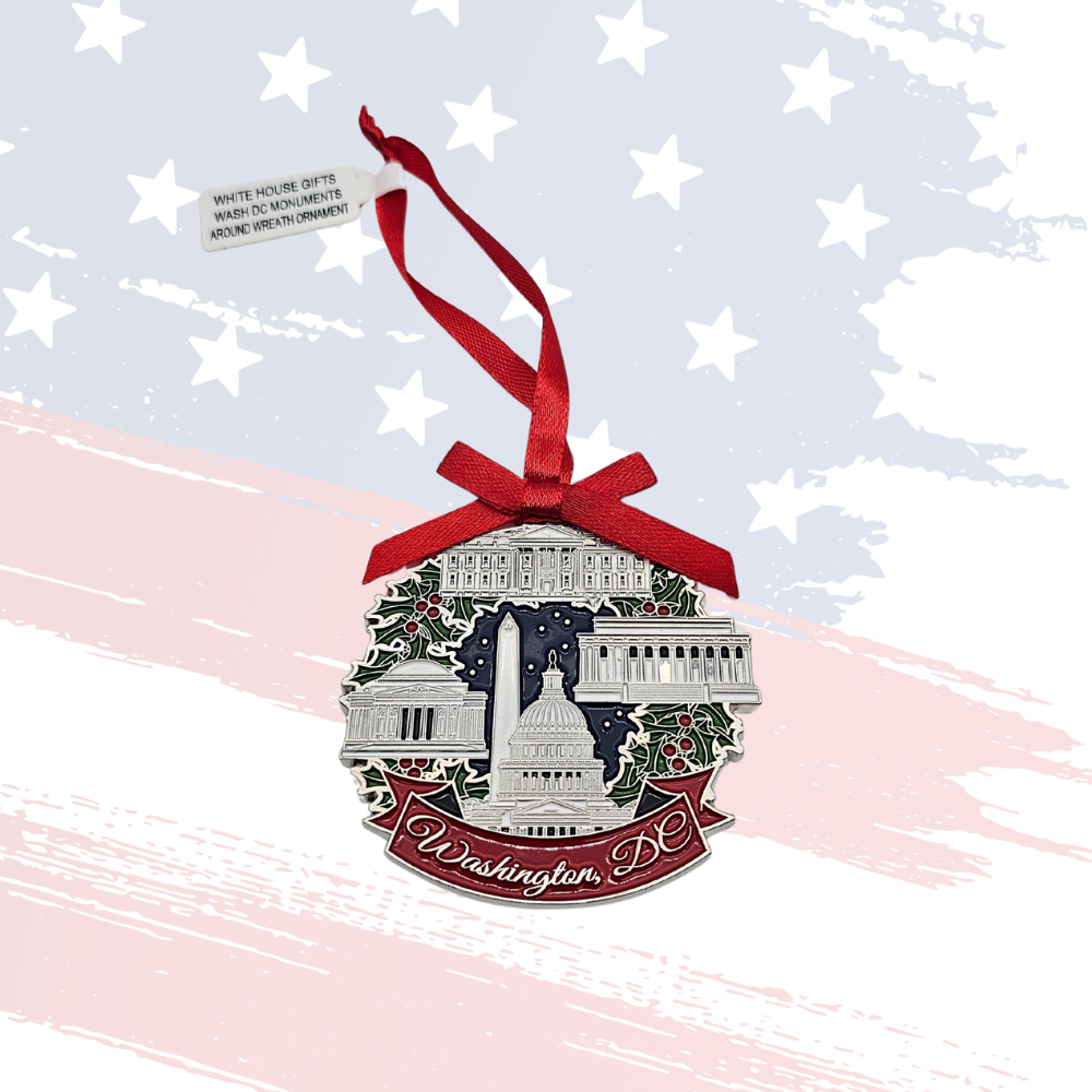 Washington DC Monuments Wreath Ornament Holiday Collector’s Keepsake