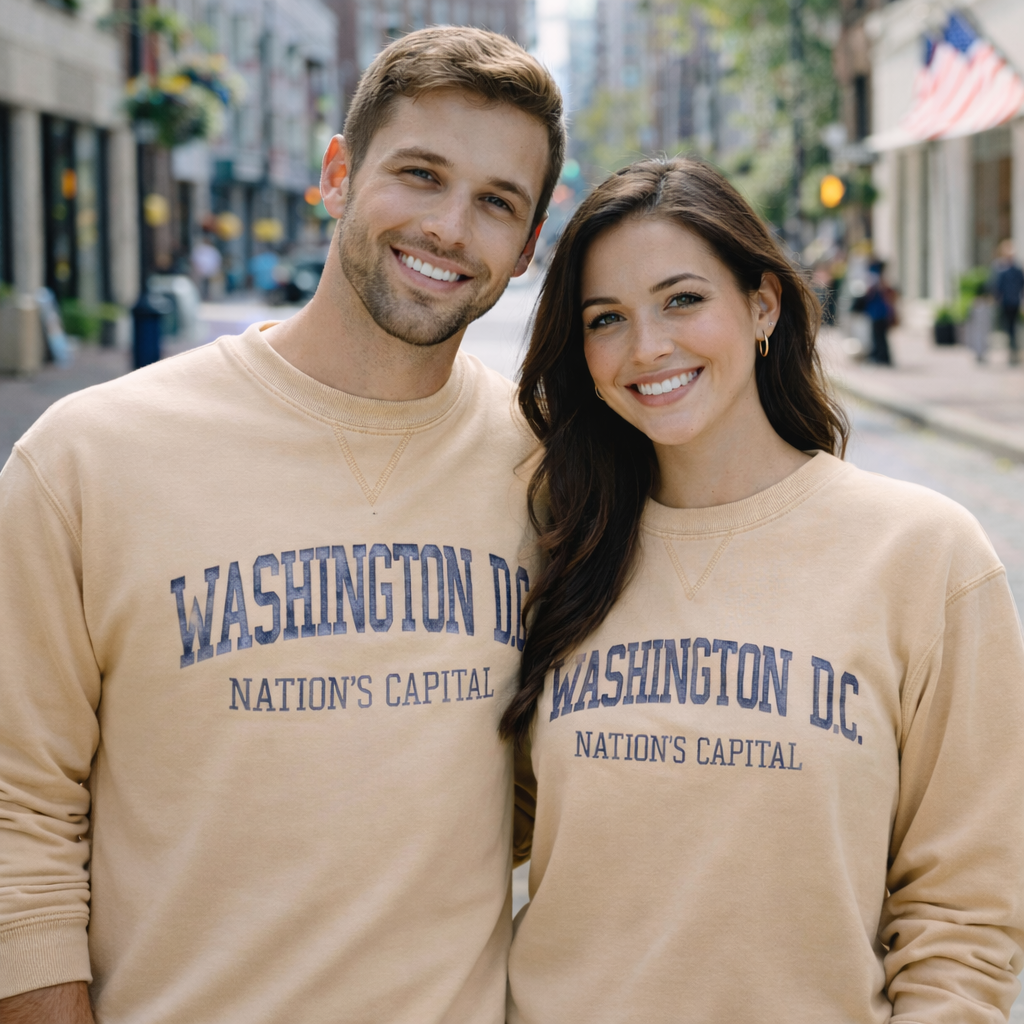 Washington DC Crewneck Sweatshirt – Premium Soft Unisex Fleece – Nation’s Capital
