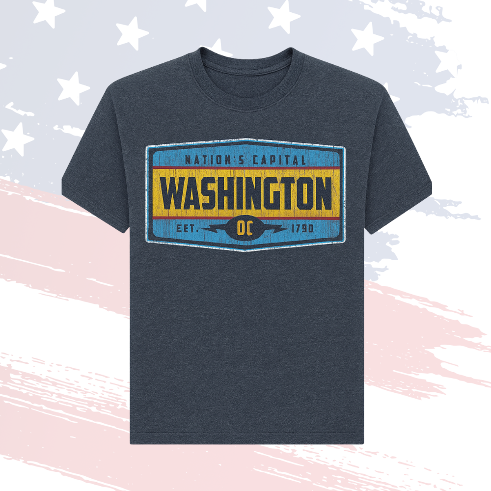 Washington DC Nation’s Capital T-Shirt | Deep Teal Vintage Souvenir Tee