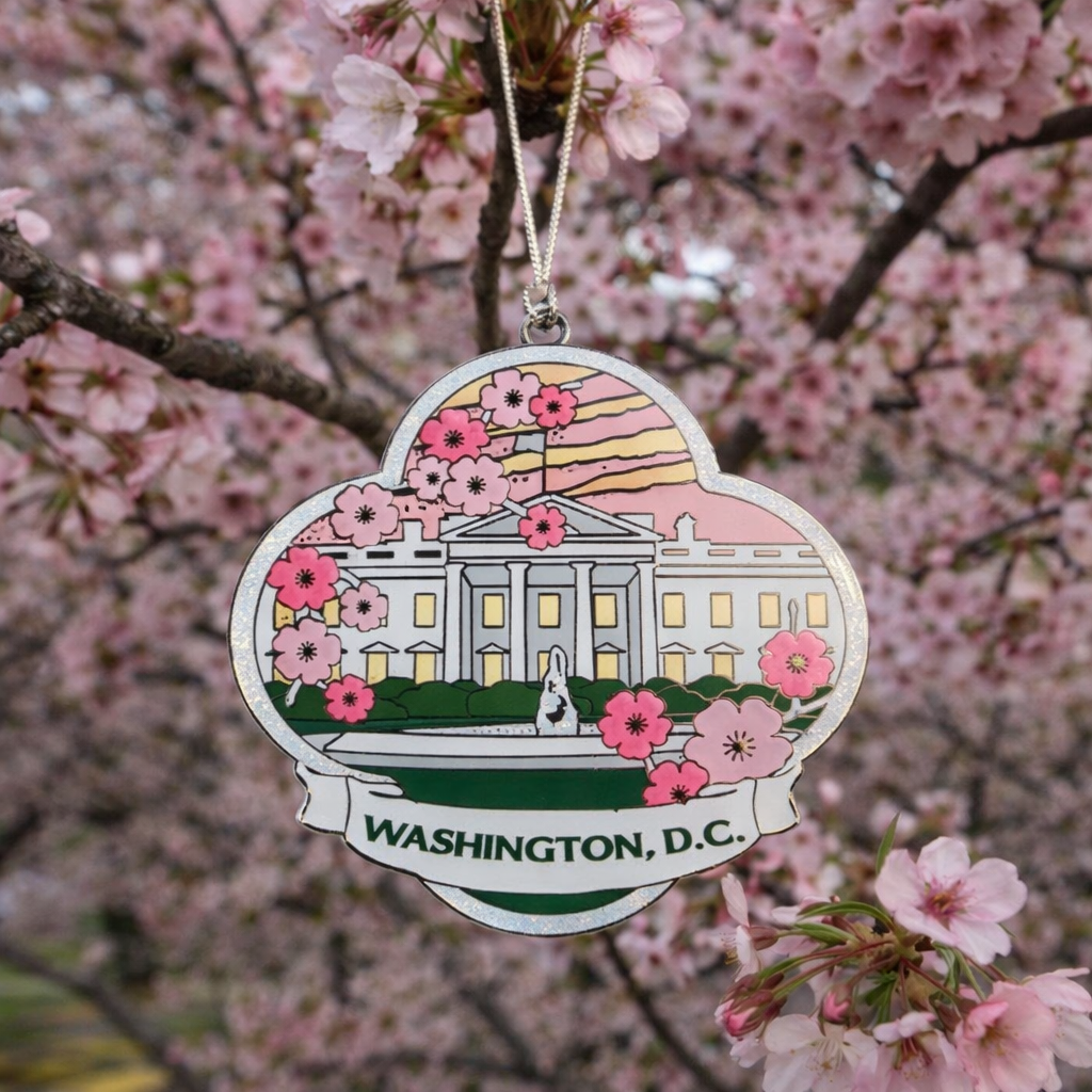 White House Cherry Blossom Ornament – Die-Cast Washington, D.C. Collectible