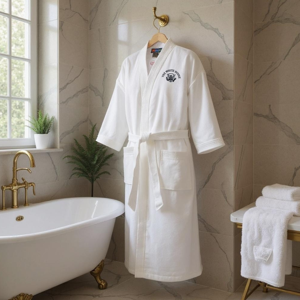 White House Embroidered Robe – Luxurious Presidential Loungewear2