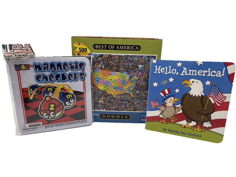 Best of America Book and Puzzle Children's Bundle