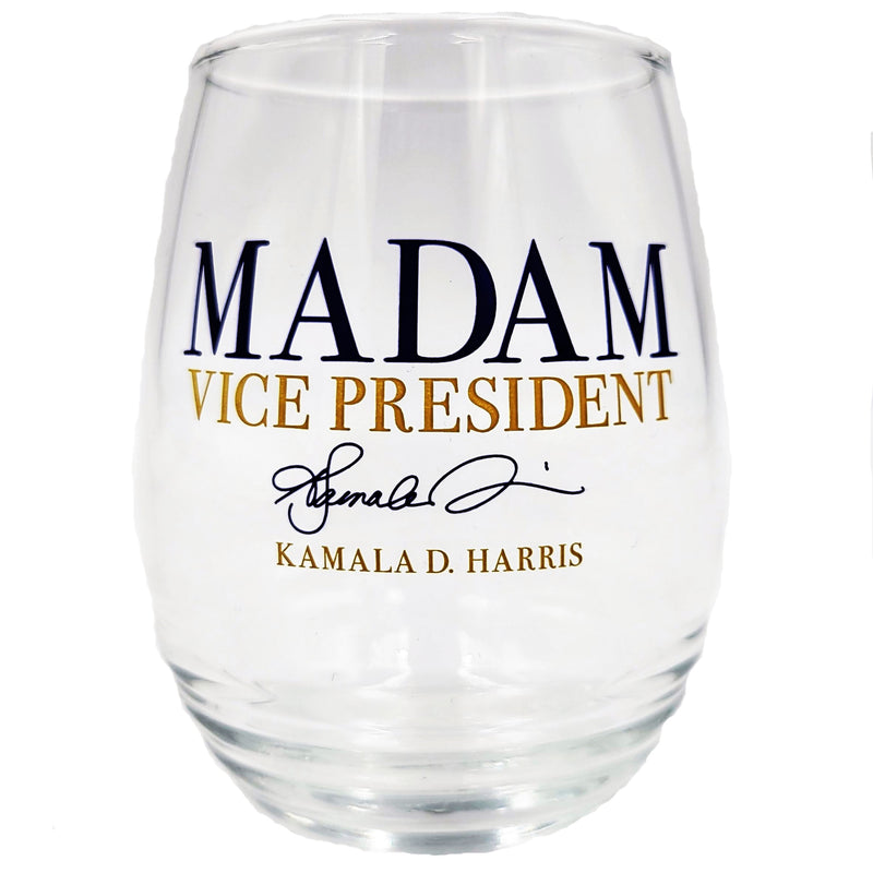 Madam Vice President Kamala Stemless Wine Glass
