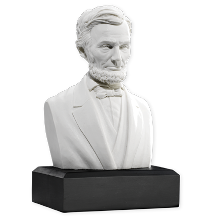 Abraham Lincoln Bust | White Bust of Abraham Lincoln | Collectible Bust of Abraham Lincoln
