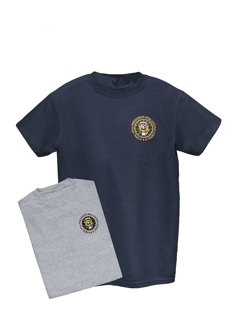 Adult T-Shirt Embroidered Pocket Style Presidential Seal