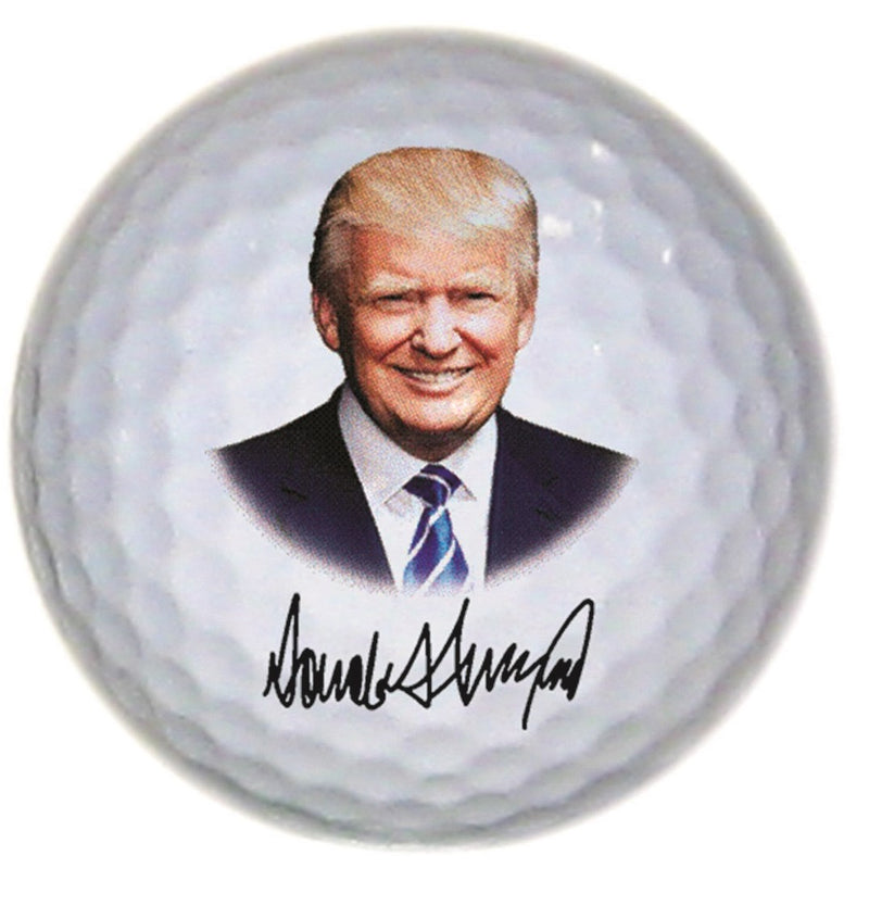 Trump Photo With Signature Golf Ball